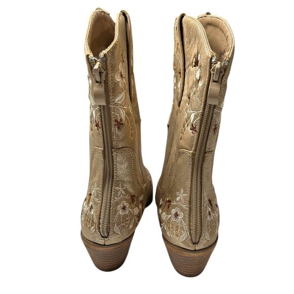 Comfortview Womens Wide Width Wide Calf Irma Embroidered Cowboy Boot Size 10W - Picture 5 of 6